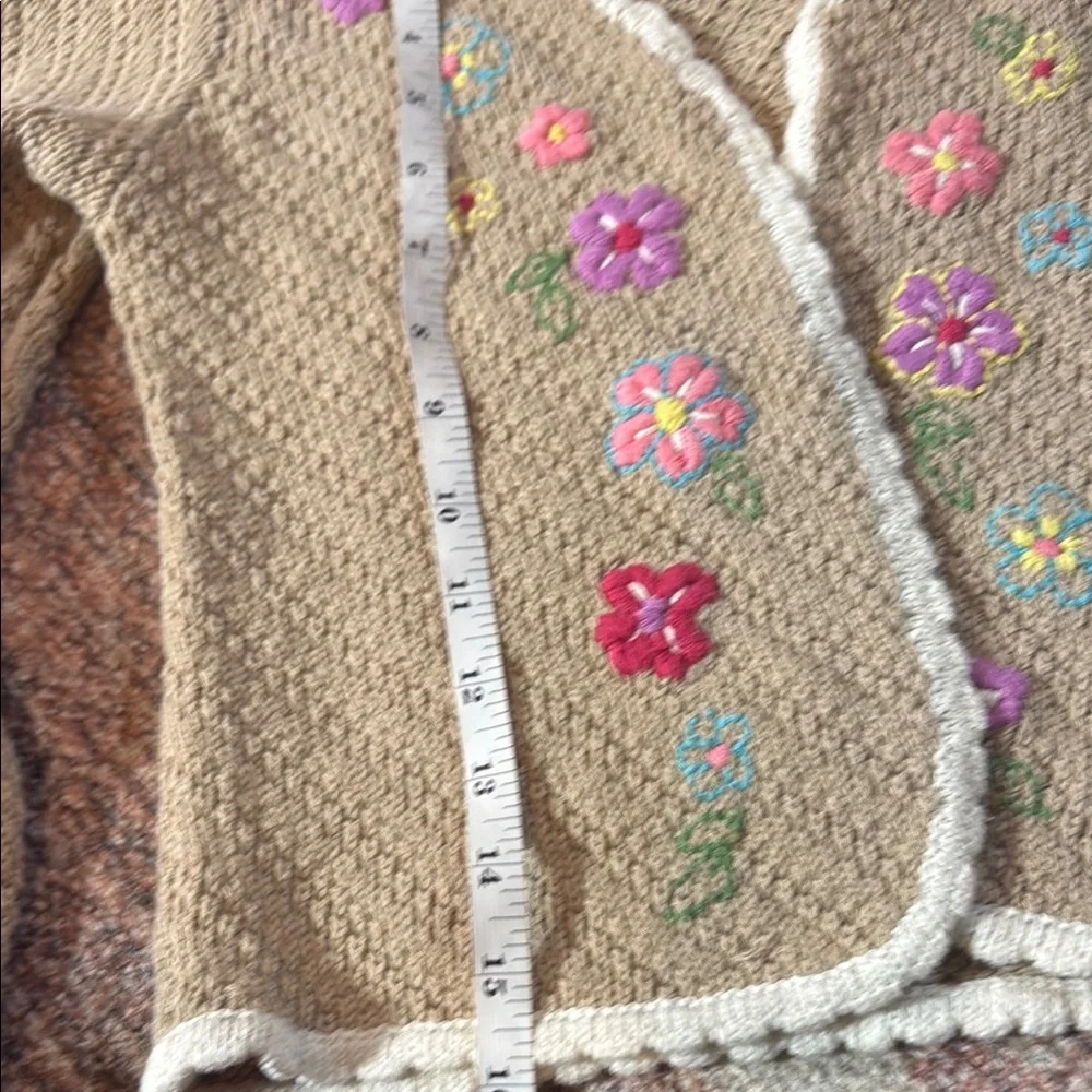 OshKosh B'gosh vintage girls size 10 cotton floral sweater gorgeous
